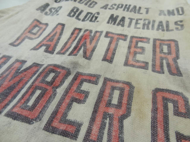  Vintage редкий 50S~60S ковровое покрытие nta-pe Inter парусина карман есть фартук иллюстрации предприятие принт многоцветный общий рисунок редкость .