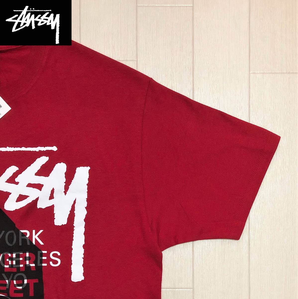 STUSSY DOVER STREET MARKRT World Tour T-SHIRT ステューシー ドーバーストリートマーケット ワールドツアー Tシャツ サイズL レッド 赤