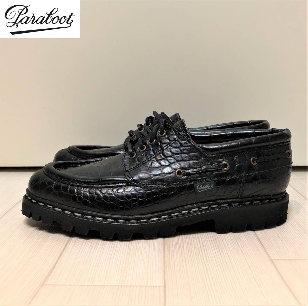 別注 Paraboot パラブーツ CHIMEY シメイ CROCO NOIR クロコダイル 型