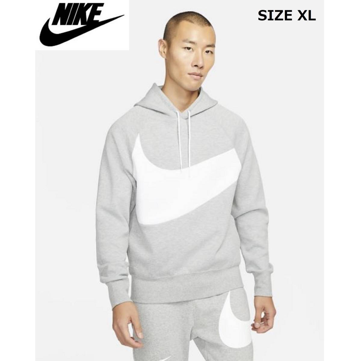 NIKE ナイキ NSW SWOOSH TECH FLEECE PULLOVER L/S テックフリース プルオーバー フーディ パーカー サイズ  XL GREY グレー DD