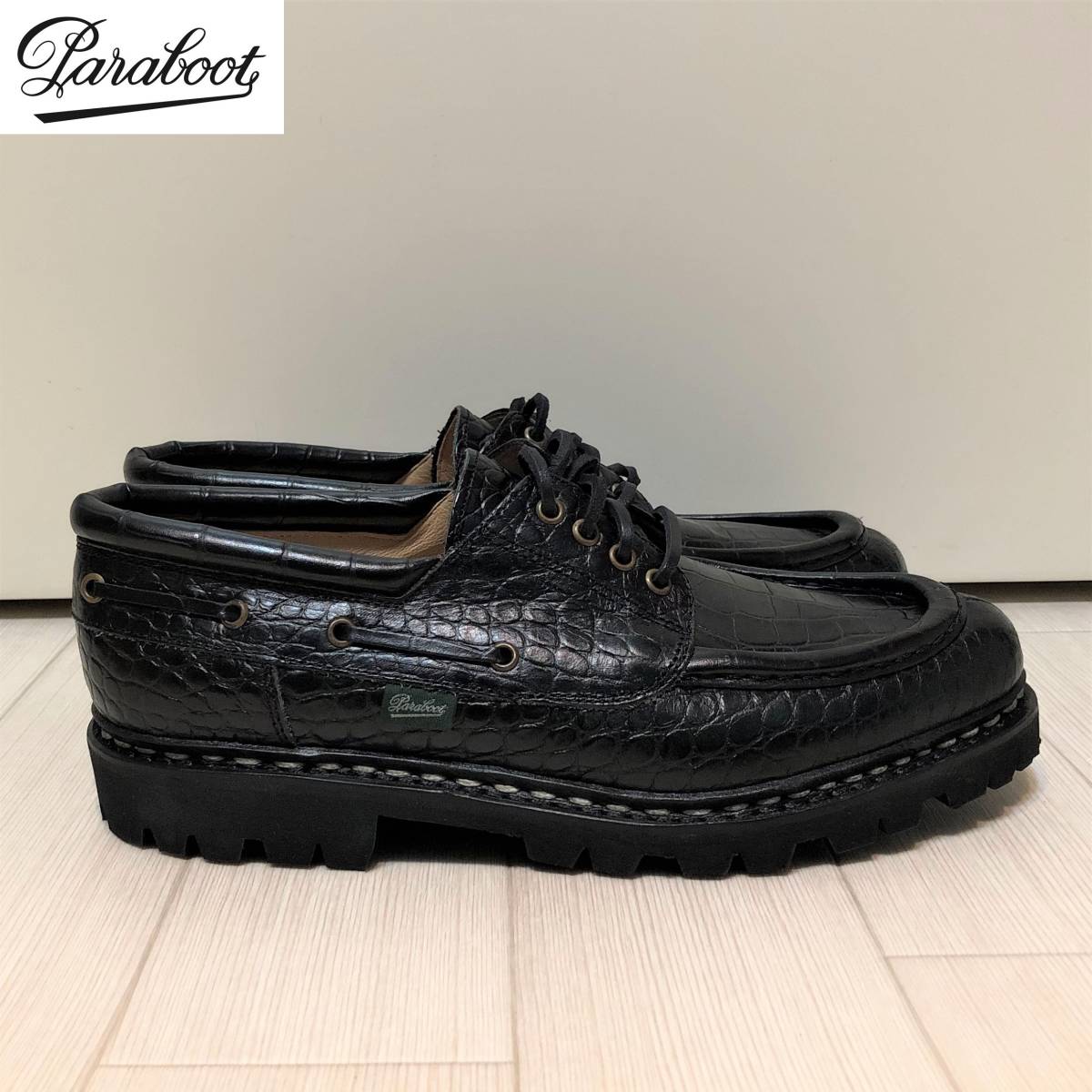 別注 Paraboot パラブーツ CHIMEY シメイ CROCO NOIR クロコダイル 型