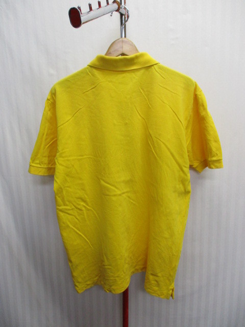 アディダス　90sヴィンテージ　トレフォイルポロシャツ　メンズLL XL　黄　イエローシャツ　三つ葉ロゴシャツ　半袖シャツ　04042_画像7