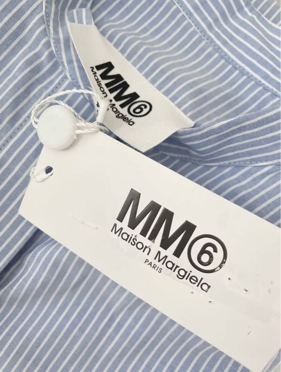 新品】MM6MaisonMargiela ストライプ シャツワンピース 40 | www