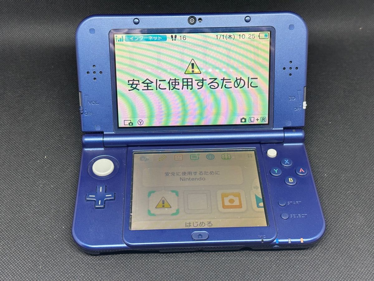 Newニンテンドー3DS LL メタリックブルー　画面黄ばみあり