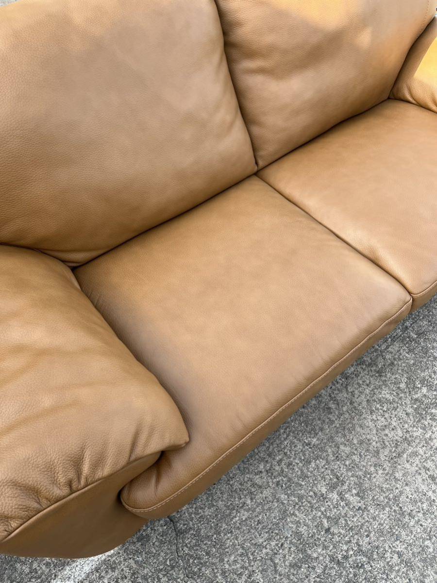 ☆高級ソファ☆ ナツッジ natuzzi 2人掛け ワイド レザーソファ