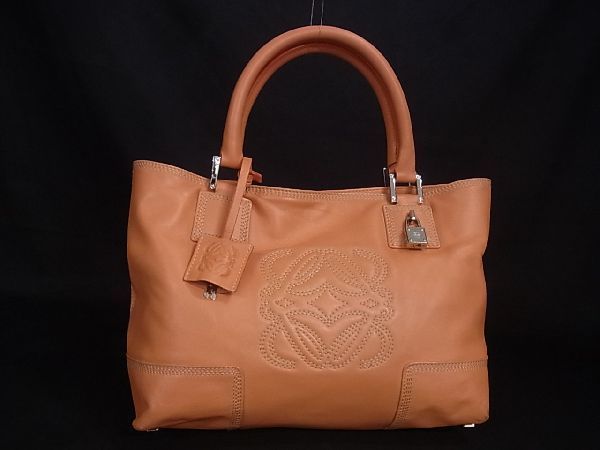 1円 □美品□ LOEWE ロエベ アナグラム アマソナ フスタ ナッパレザー