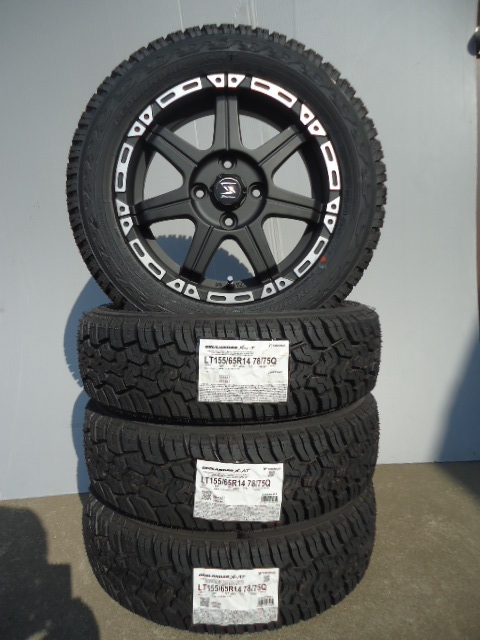 ヨコハマジオランダーX-AT☆155/65R14☆アゲバンアゲトラ軽バン軽トラハイゼットキャリーエブリーNバンアトレーサンバーピクシスウェイク_画像1