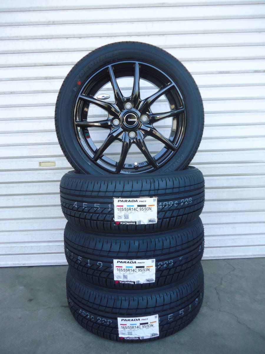 G-speed G02☆ヨコハマパラダ165/55R14☆軽バン軽トラハイゼットエブリーキャリーサンバーNバンアトレーバモスアクティピクシスクリッパー_画像1