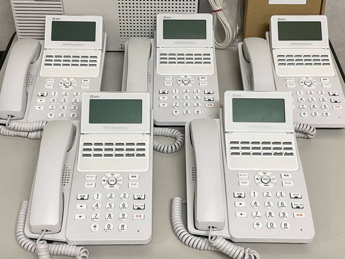 ビジネスフォン NTT αN1 N1S 主装置・電話機5台セット VMU・4BRU付 初