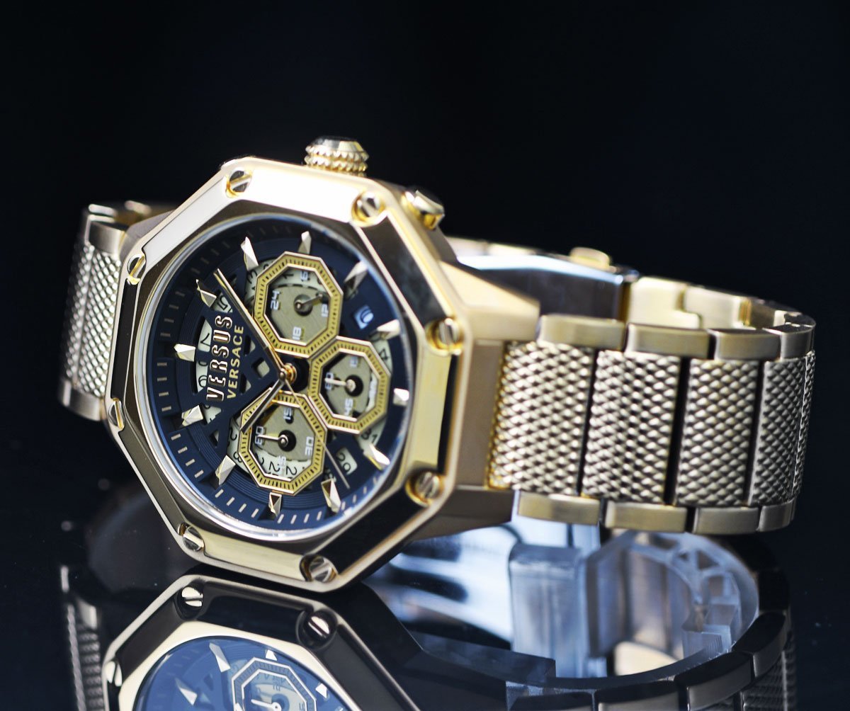 ヴェルサーチVERSACE ヴェルサスVERSUSヴェルサーチェ50m防水 クロノ