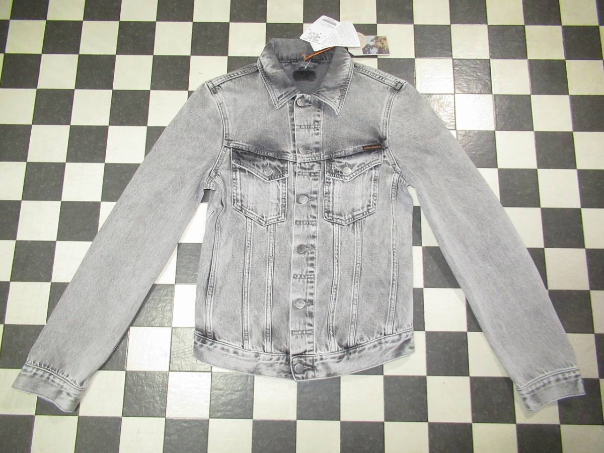 ★Nudie Jeans/ヌーディージーンズ★新品　XS　BILLY LIGHT GREY TRASHED B26 DENIM　デニムジャケット_画像1