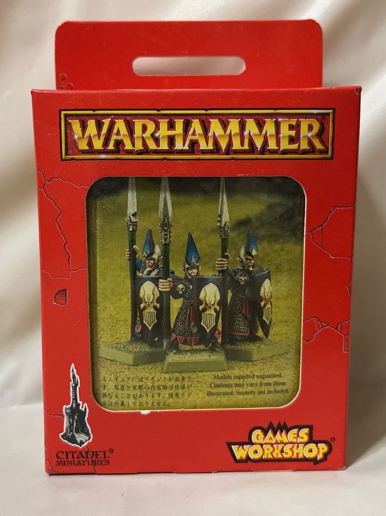 ダークエルフ スピアマン　メタル フィギュア ウォーハンマー シタデル WARHAMMER CITADEL 旧ゲームズワークショップ　ミニチュア　絶版品_画像1