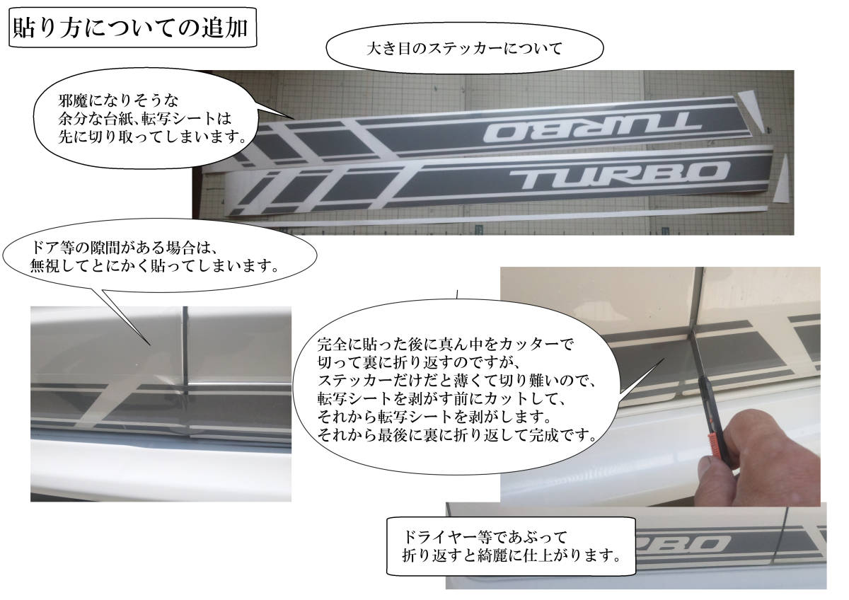 RG-03S☆　TURBO　ロゴ　転写式グラフィックステッカー 2枚組_画像6