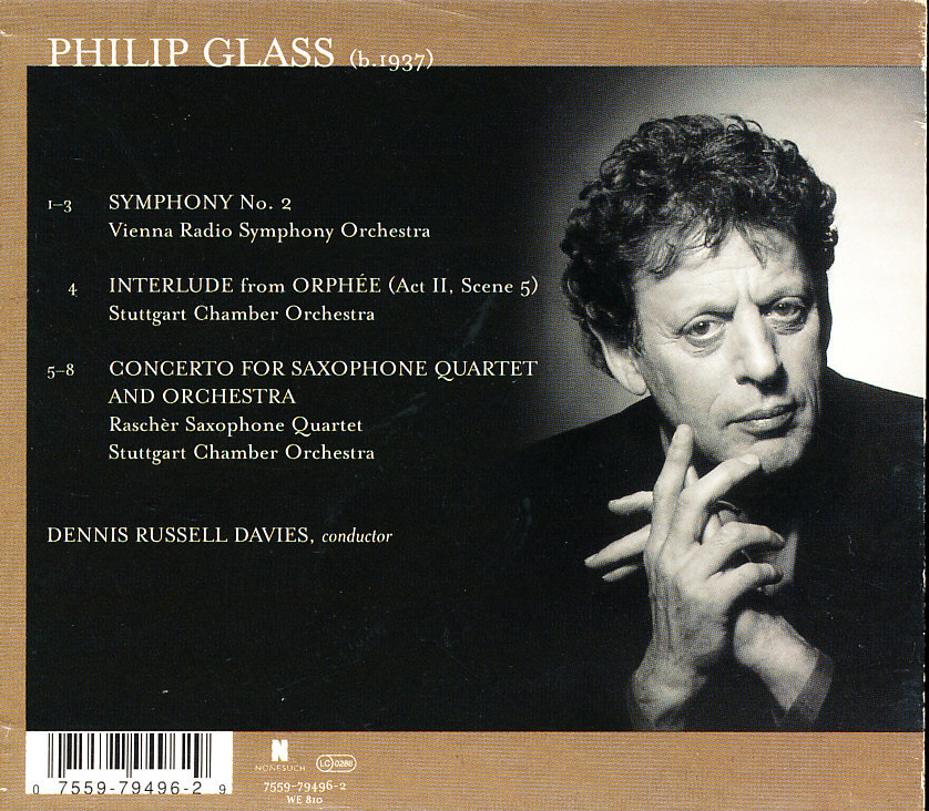 フィリップ・グラス：交響曲第2番 他 - デニス・ラッセル・デイヴィス　スリーヴケース付属　4枚同梱可能　b3B000006E4I_画像2