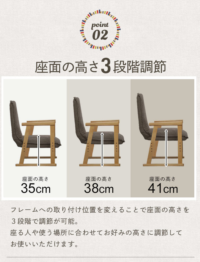 高座椅子 グリーン ミドルタイプ リクライニング 座椅子 肘掛け 椅子 チェア チェアー リラックスチェア 1人掛け 1人用 M5-MGKET1810GN_画像6