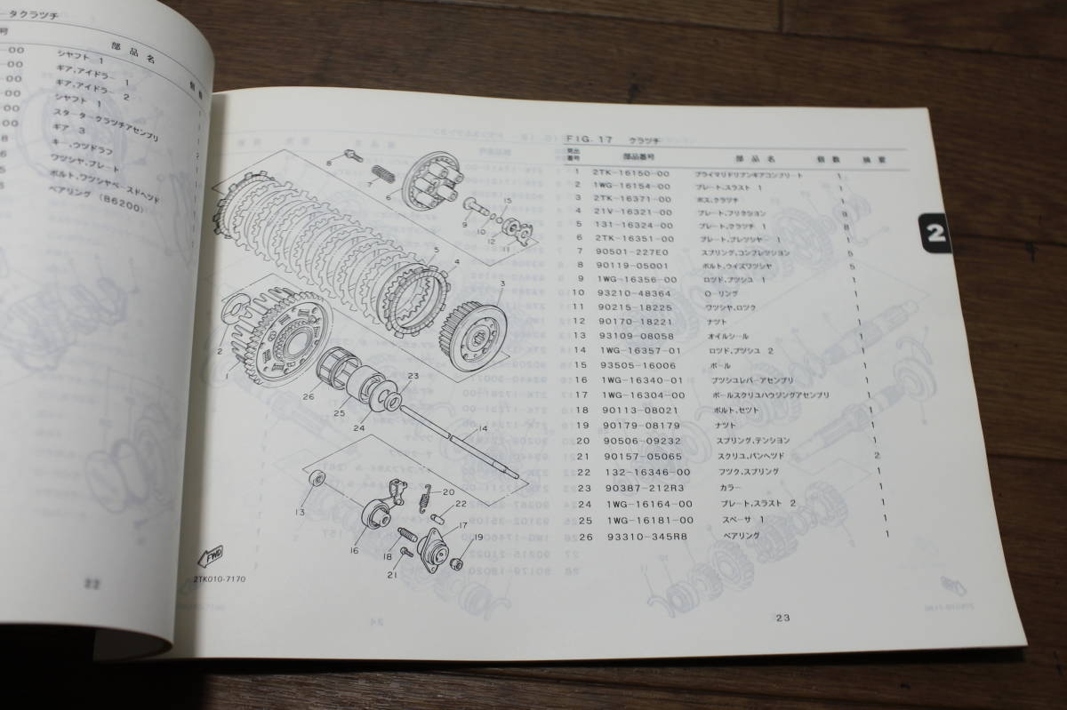 ☆　ヤマハ　FZR400R　2TK　パーツリスト　パーツカタログ　172TK-010J1　1版　1987.3_画像7