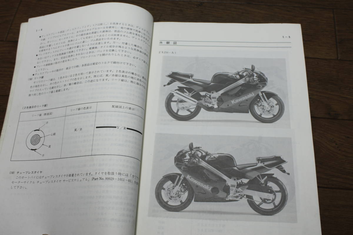 ☆　カワサキ　ZXR250 ZXR250R　ZX250　A1　B1　サービスガイド　サービスマニュアル　99925‐1069‐01　1版　1989.1.20_画像6