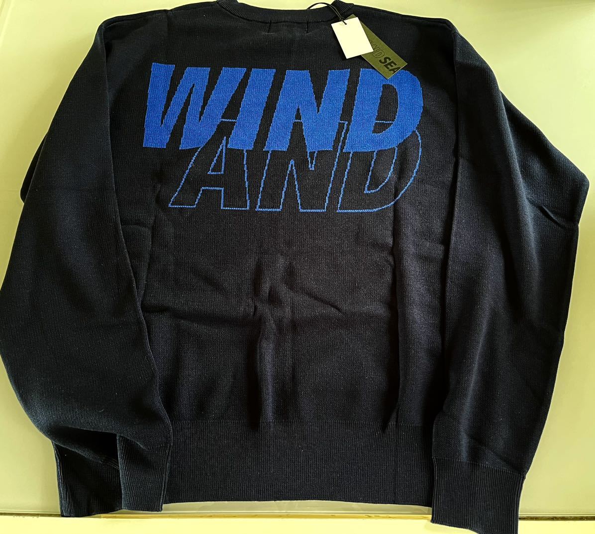 メール便に限り送料無料！！ WIND AND SEA SEA SILK_BLEND KNIT / NAVY