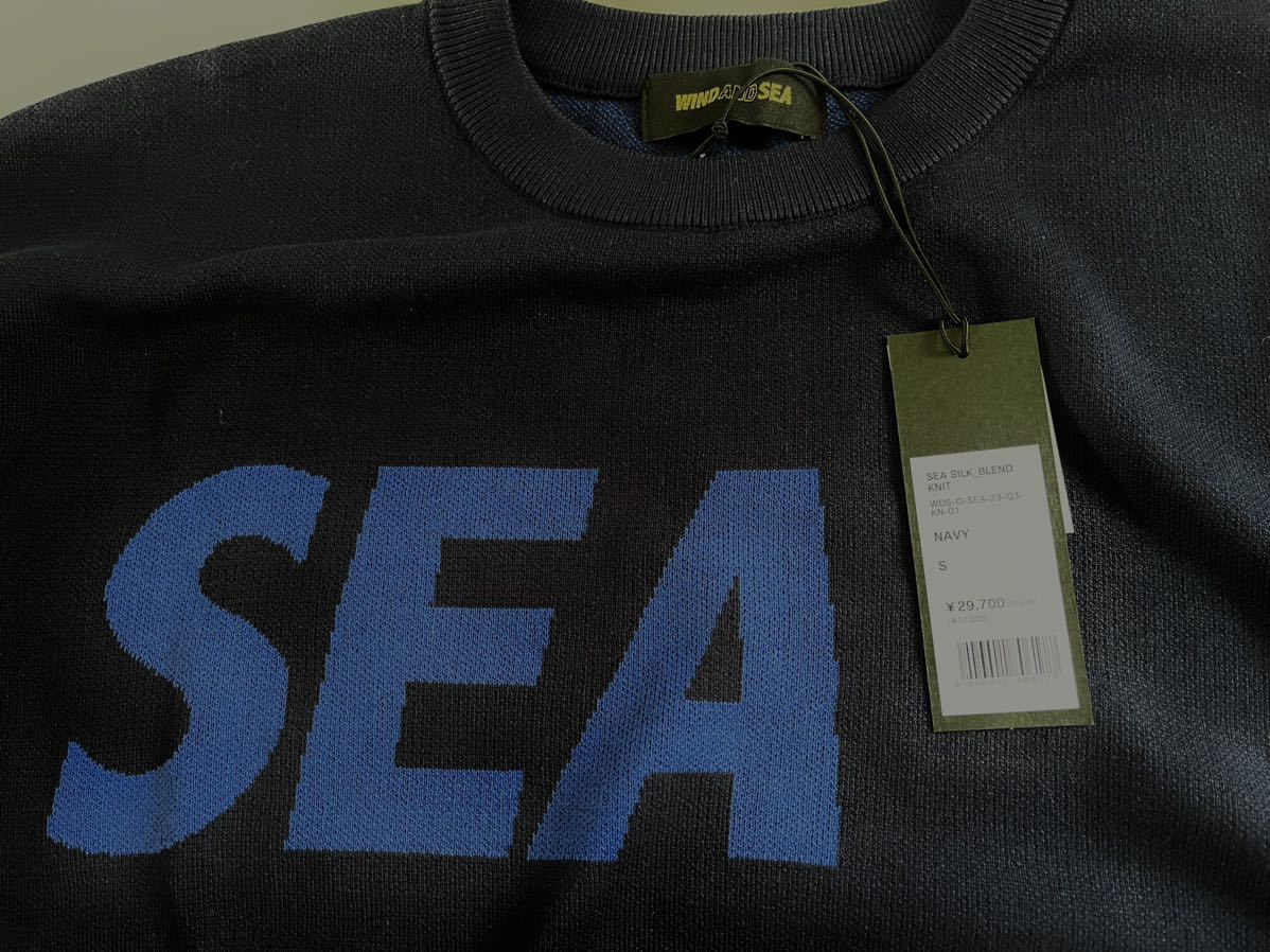 メール便に限り送料無料！！ WIND AND SEA SEA SILK_BLEND KNIT / NAVY