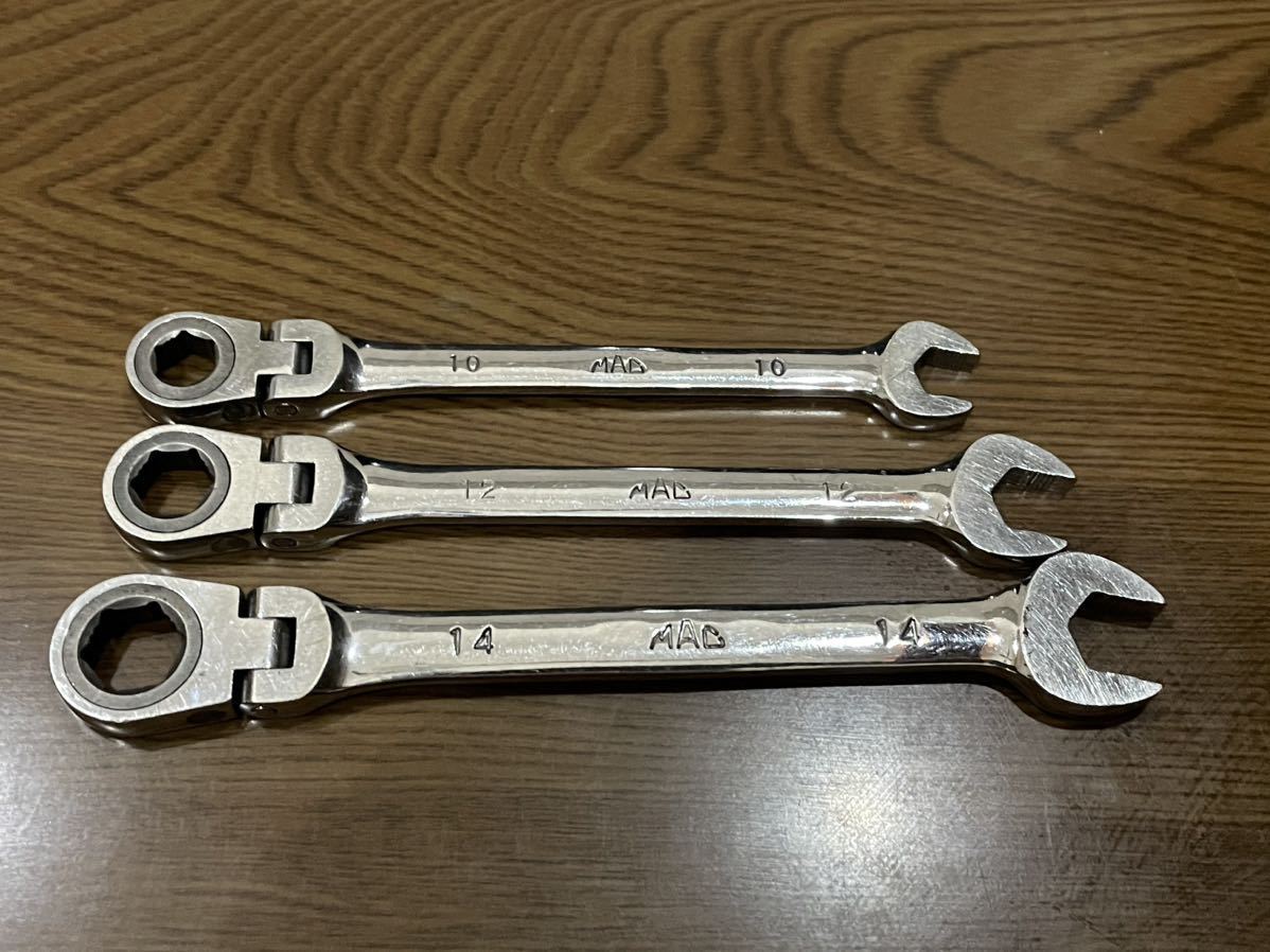 マックツール MACTOOLS コンビネーションラチェットレンチ 3本セット