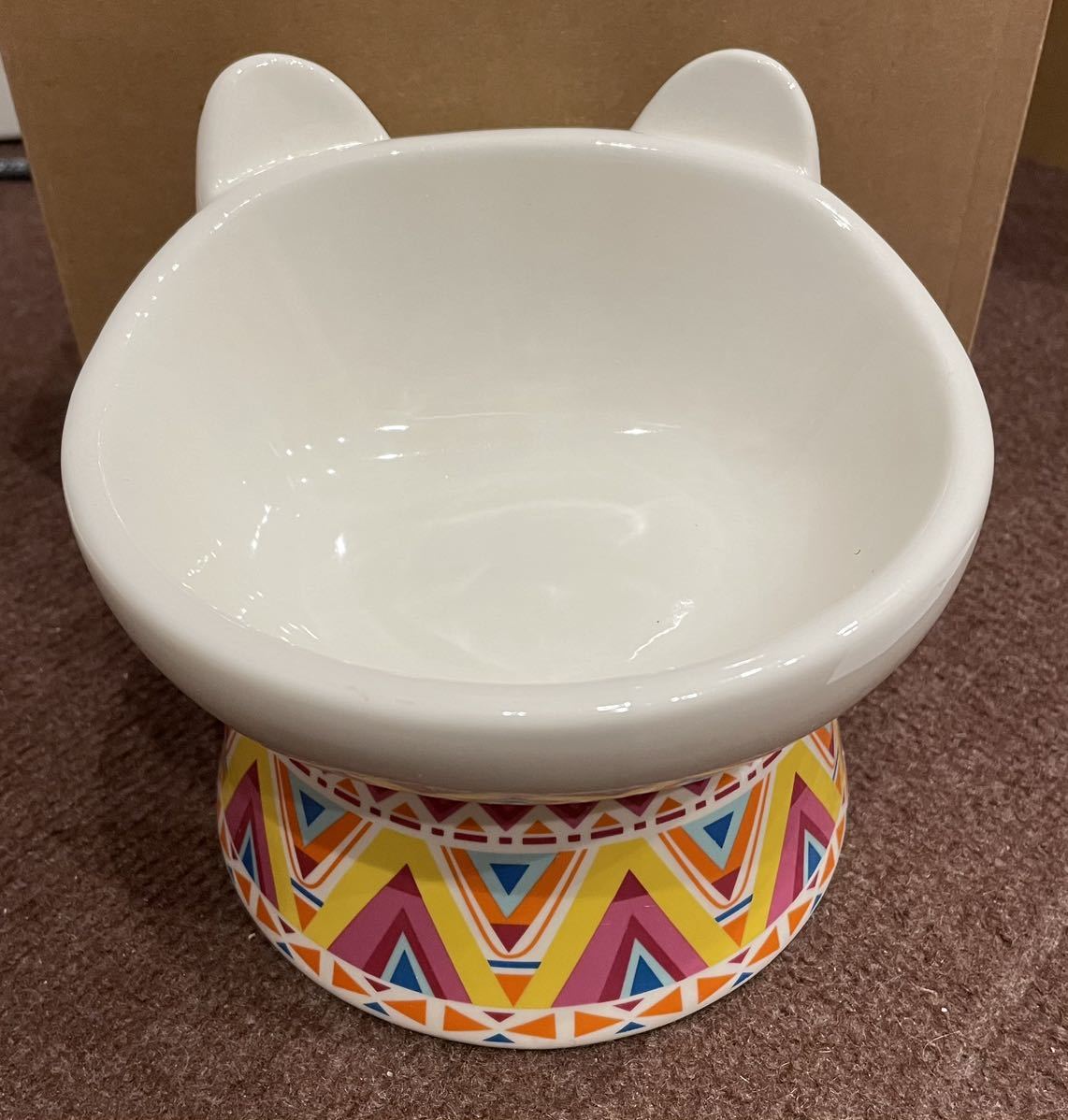 new goods unused free shipping GUREITOJP ceramic hood bowl cat tableware ceramics pretty inclination pet tableware 