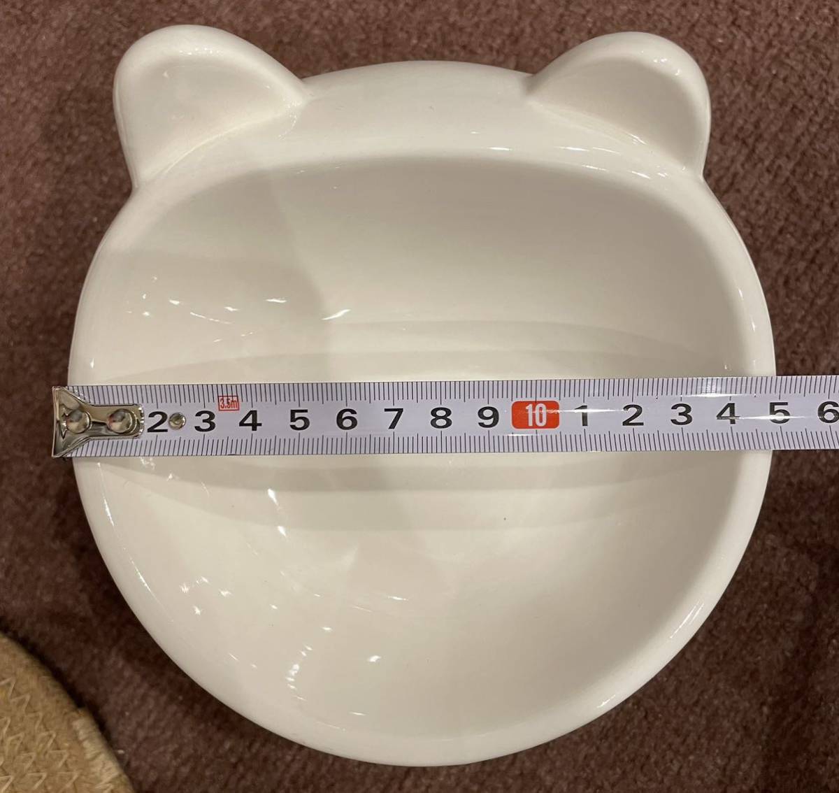 新品未使用　送料無料　GUREITOJP セラミック フードボウル 猫食器 陶製 可愛い 傾斜 ペット食器_画像6