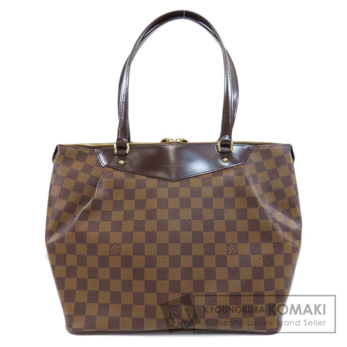 LOUIS VUITTON ルイヴィトン N41103 ウェストミンスターGM ダミエ エベヌ トートバッグ ダミエキャンバス レディース 中古_画像1