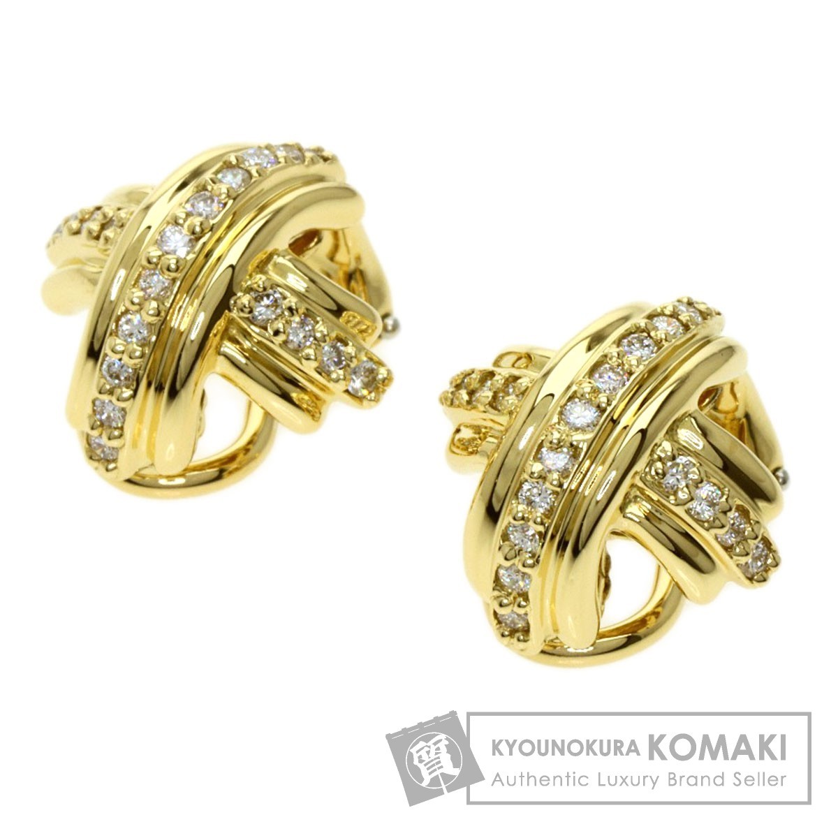 TIFFANY&Co. ティファニー シグネチャー ダイヤモンド イヤリング K18