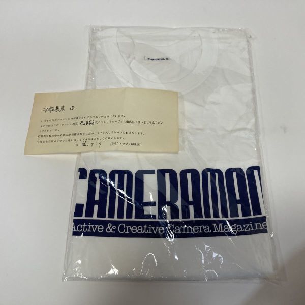  not for sale unused rare T-shirt [ monthly camera man portrait ..[ rice field mountain genuine beautiful .] autograph T-shirt campaign ]