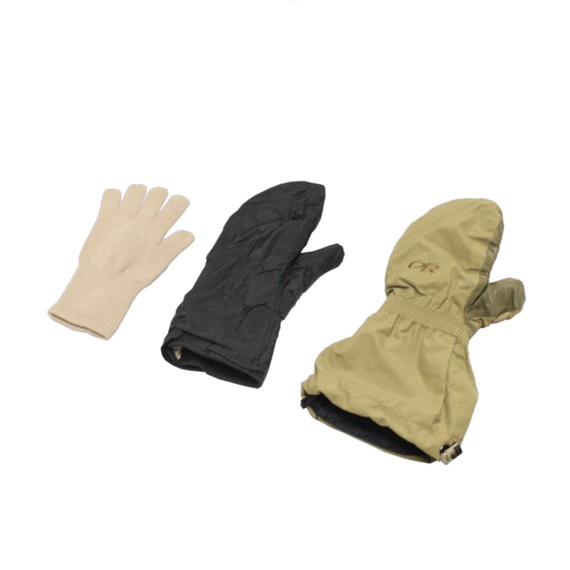 OUTDOOR RESEARCH Firebrand Mitts Liners L/BK (検 米軍実物 放出品 アウトドアリサーチ ミトングローブライナー インナー 陸上自衛隊_画像5