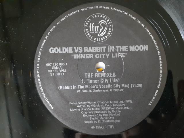 Goldie vs. Rabbit In The Moon - Inner City Life (The Remixes) ★12” h*si_画像3