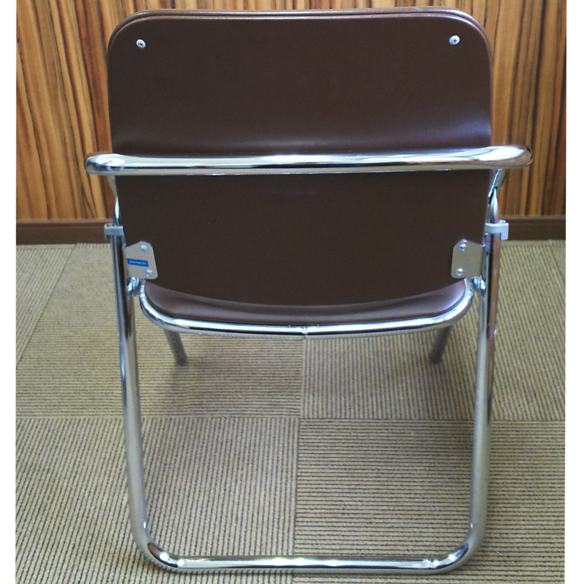  ■【折りたたみ式 パイプ椅子】折り畳みチェア 3脚セット ハイバックチェア 会議室 オフィス  □検索：SCF12-CX パイプイス の画像2