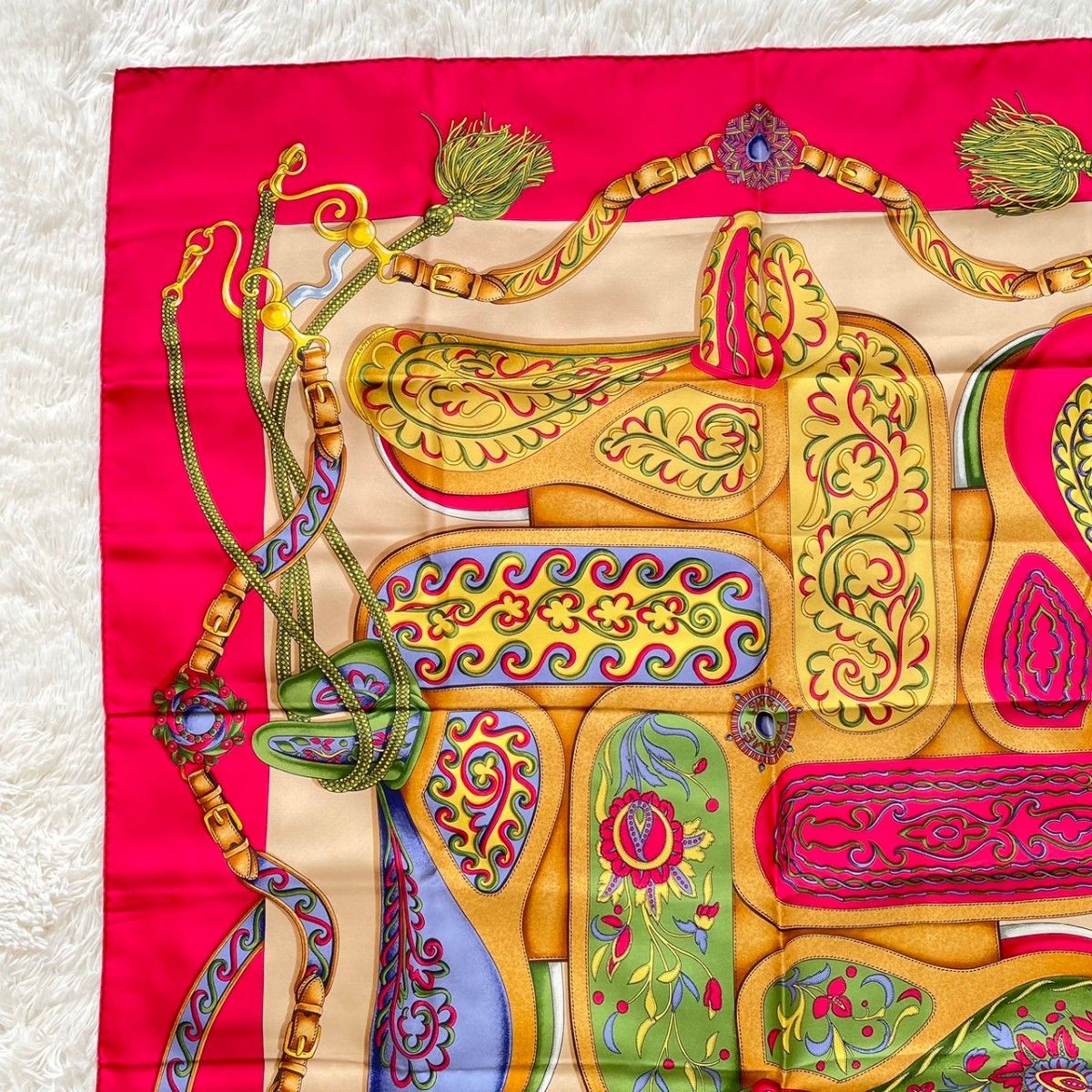 極美品 エルメス カレ 90 アマゾンの祭典 スカーフ シルク100 エルメススカーフ 大判スカーフ スカーフ
