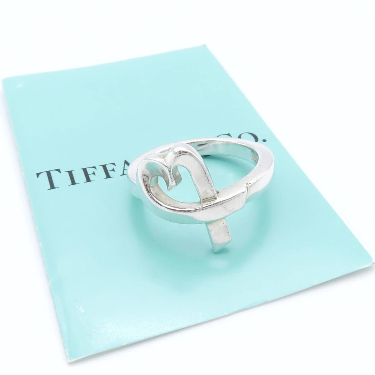 【送料無料】 美品 Tiffany&Co. ティファニー ラビングハート シルバー リング 指輪 10.5号 SV925 MH29_画像1