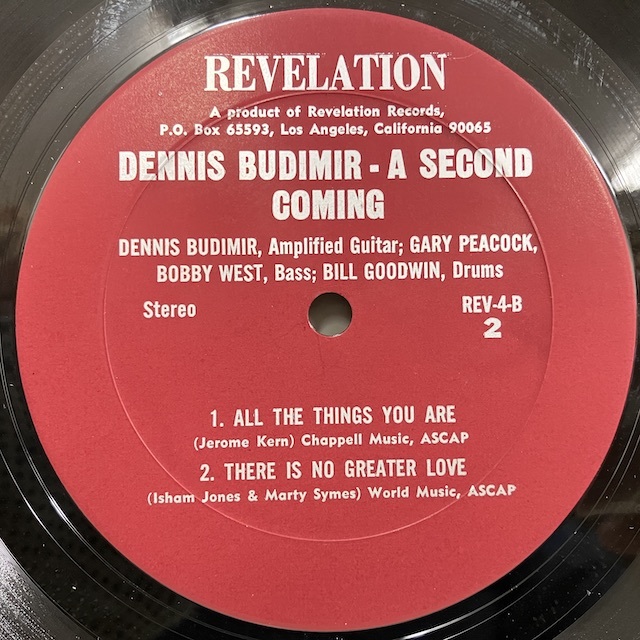 ●即決LP Dennis Budimir / a Second Coming rev-4 j36487 米オリジナル デニス・バディマ_画像2