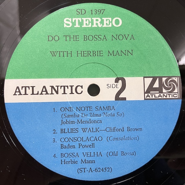 ●即決LP Herbie Mann / Do The Bossa Nova sd1397 j36577 米オリジナル、青緑枠付きファンStereo ハービー・マン Jobim _画像2