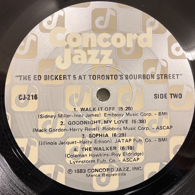 ●即決LP Ed Bickert / 5 at Toronto's Bourbon Street cj-216 j36641 米オリジナル エド・ビッカート_画像2
