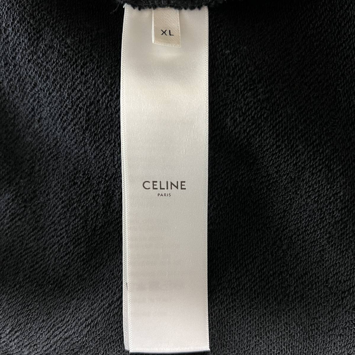 【国内正規】CELINE グラデーション プリント ブラック XL コットン ルーズ フーディ パーカー 2Y753670Q セリーヌ_画像6