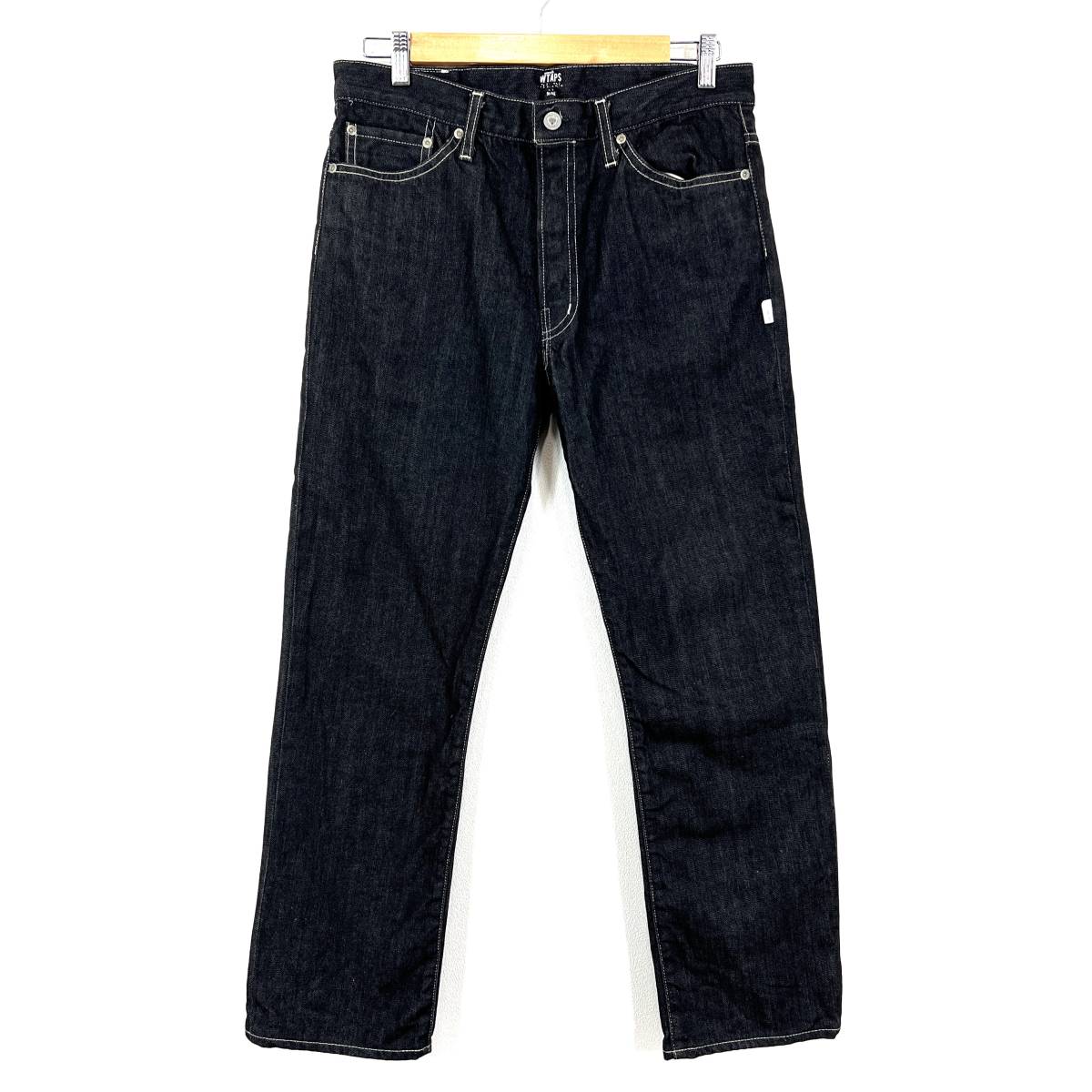 WTAPS デニム パンツ M ブラックBLUES TROUSERS COTTON DENIM RAW BK ボタンフライ ダブルタップス