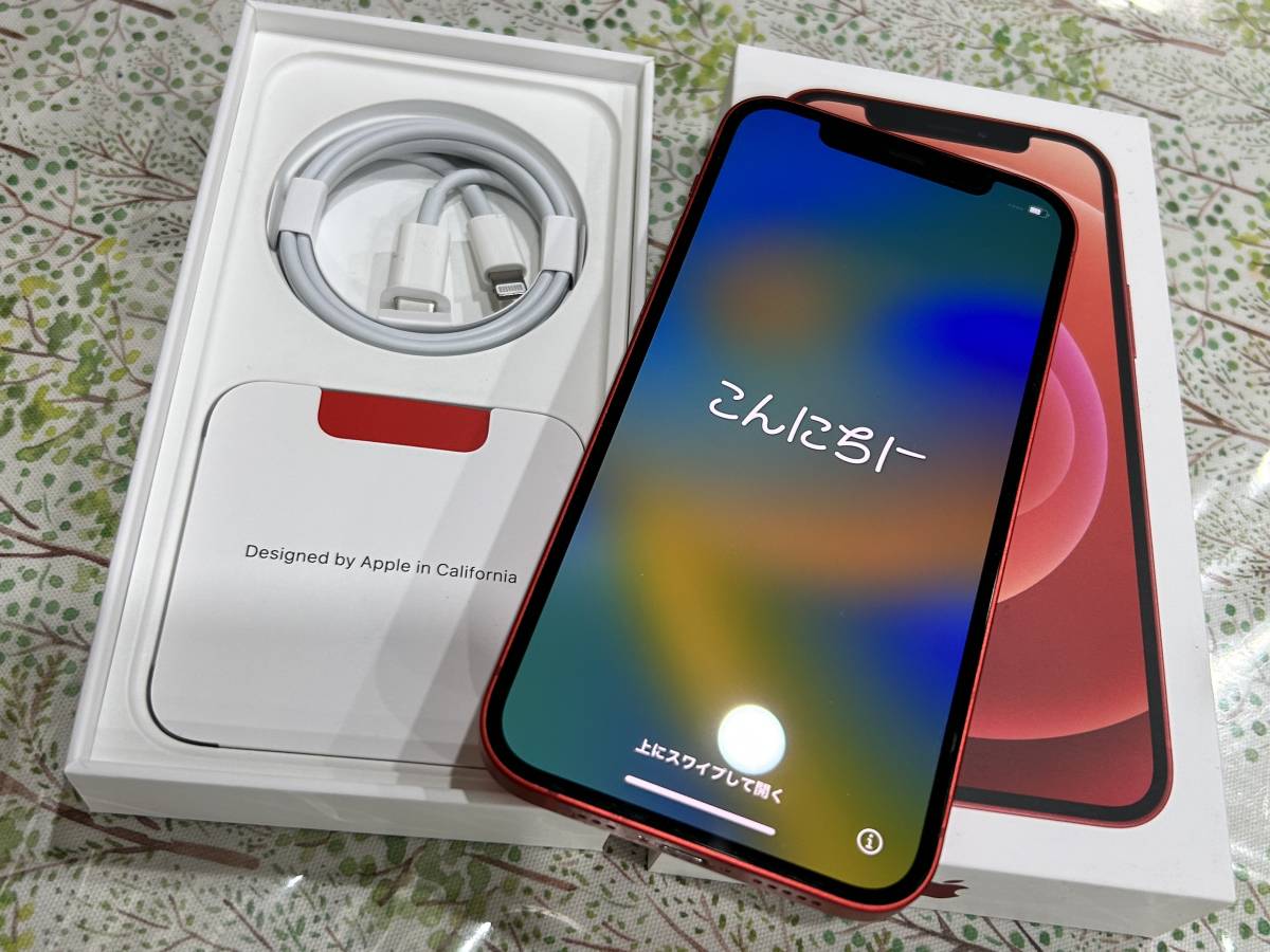 iPhone12 64GB (PRODUCT)RED SIMフリー バッテリー容量98% 中古美品