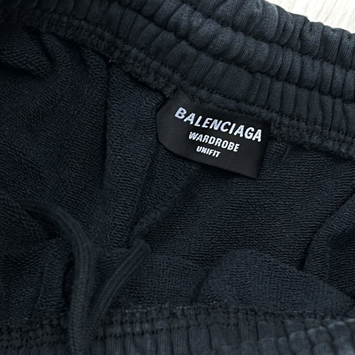 タグ保存袋付き BALENCIAGA バレンシアガ 22SS ポリティカルキャンペーン ロゴ刺繍 ダメージ加工 スウェット ショートパンツ  676137 TKVI9