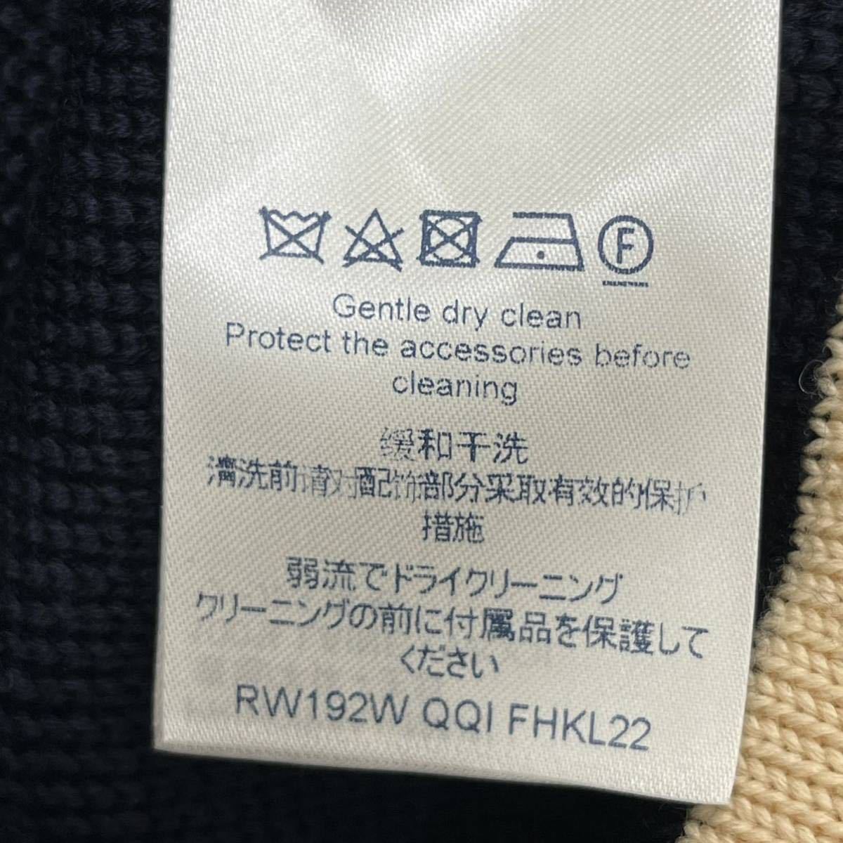 高級 LOUIS VUITTON ルイヴィトン 19AW ウール ロゴ ボーダー LV 金