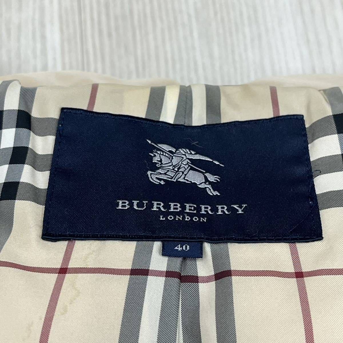 BURBERRY バーバリー 裏地ノバチェック柄 ラビットファー付き スタンドカラー ダウンコート レディース FR012-826-40