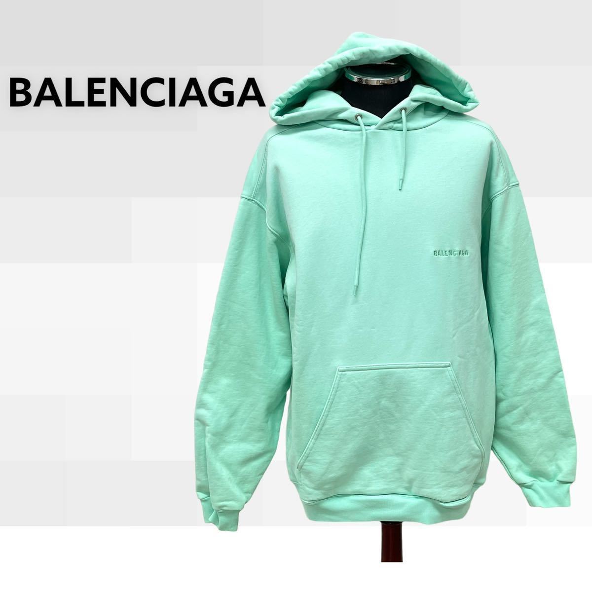 美品 BALENCIAGA バレンシアガ 22SS LOGO MEDIUM FIT Hoodie バック