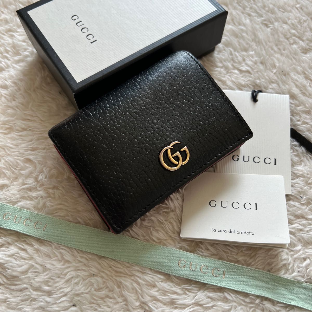 美品 GUCCI グッチ 2つ折り財布 マーモント｜PayPayフリマ