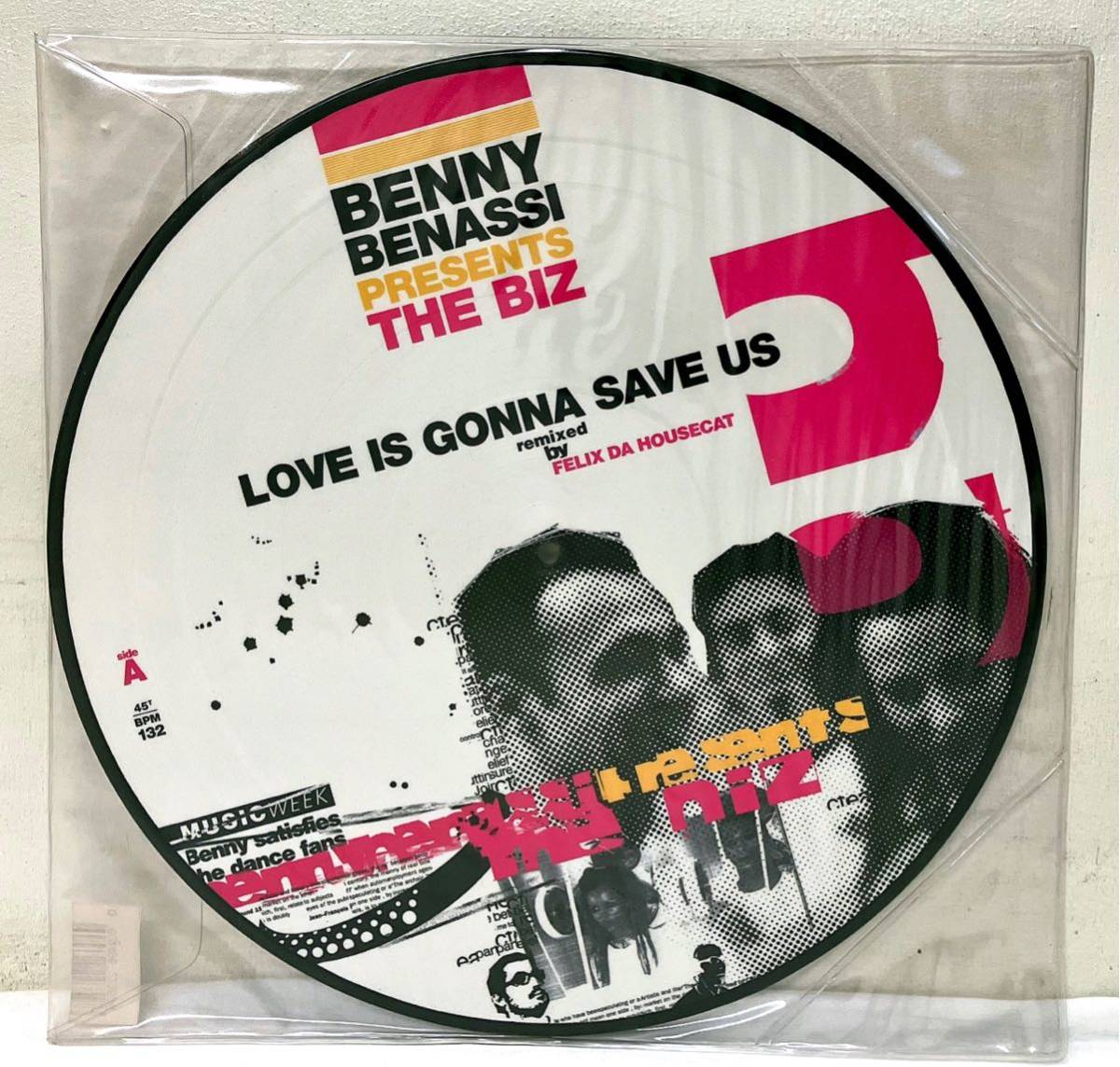 M121304▲ピクチャー盤 BENNY BENASSI/THE BIZ/LOVE IS GONNA SAVE US 12インチレコード ベニーベナッシ/ダンス/Felix Da Housecat_画像1