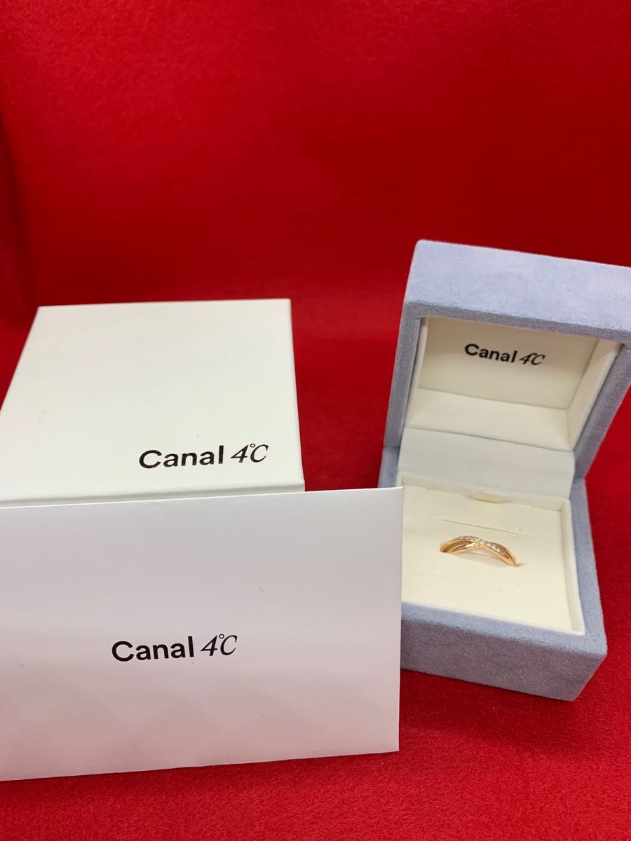 Canal 4℃ピンクゴールド10kダイヤリング新品