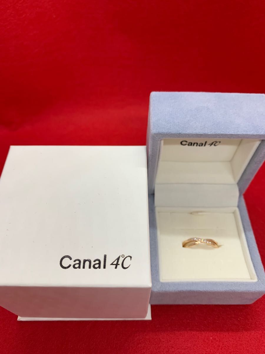 Canal 4℃ピンクゴールド10kダイヤリング新品