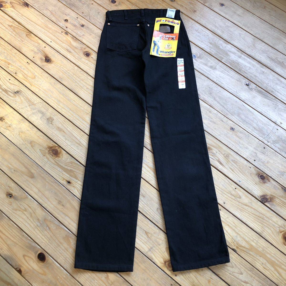  новый товар неиспользуемый товар Wrangler Wrangler Denim брюки мужской W27 L34kaubo- ikatto Rodeo черный с биркой не использовался товар P0761