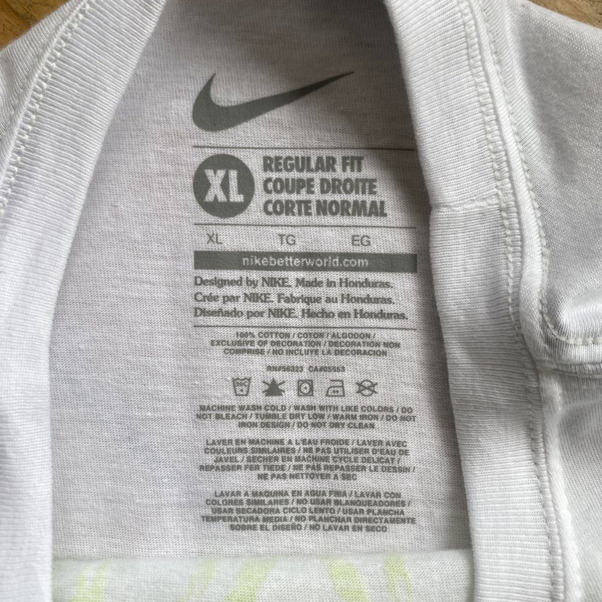 新品 NIKE ナイキ Tシャツ 半袖 メンズ XLサイズ ホワイト バスケ プリント regular fit アメカジ スポーツ タグ付き未使用 T1894_画像4